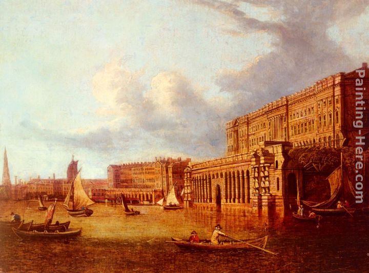 Somerset House And The Adelphi From The River Thames painting - John Paul Somerset House And The Adelphi From The River Thames art painting